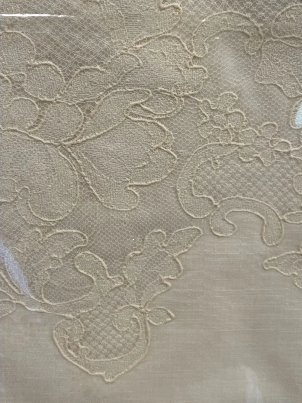 Vintage Elrene Lace Look Vinyl Tablecloth Nappe Style 1019 Ivory 60”x90” Oblong